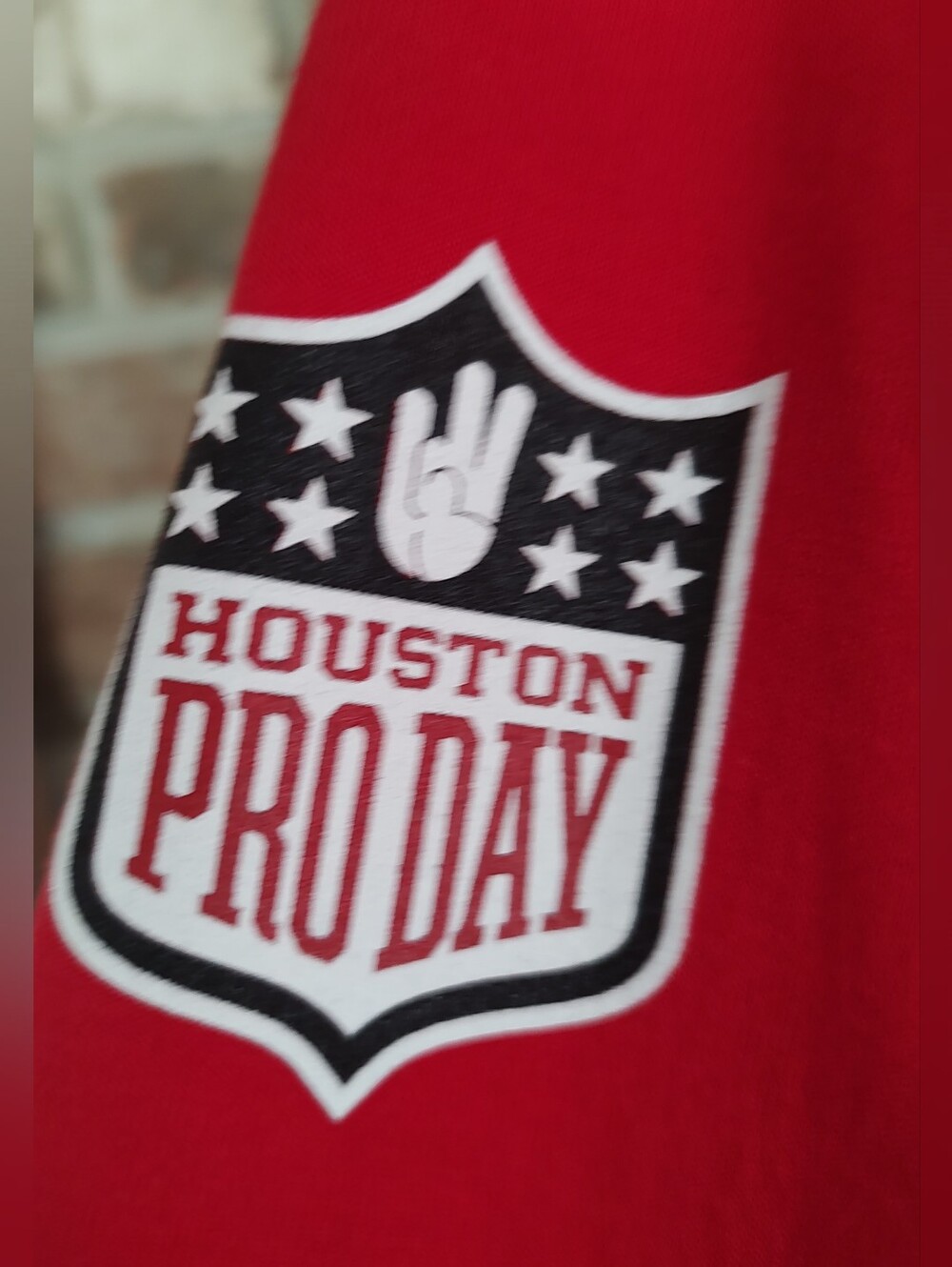 Houston Pro Day Men's' Red Zip Jacket With Hood Size L Nike